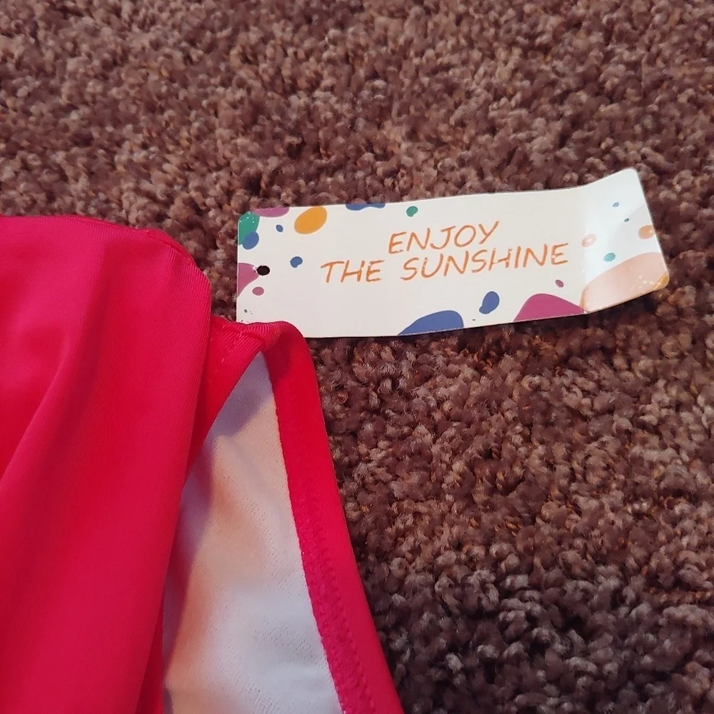NWT Enjoy the Sunshine red two piece bikini
